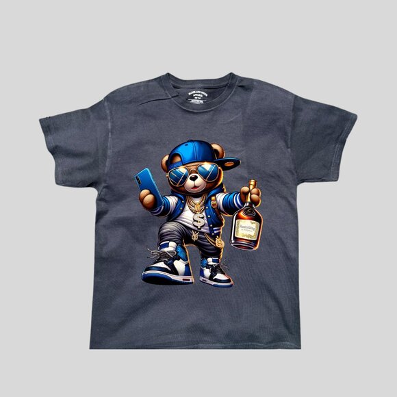 Hennything Is Possible Bear Short Sleeve Cotton Unisex Men Women Tshirt - Picture 1 of 7